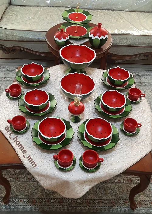 ست ظروف یلدا لب کنگره ای