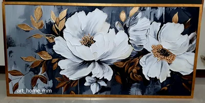 تابلو دکوراتیو برجسته دو گل